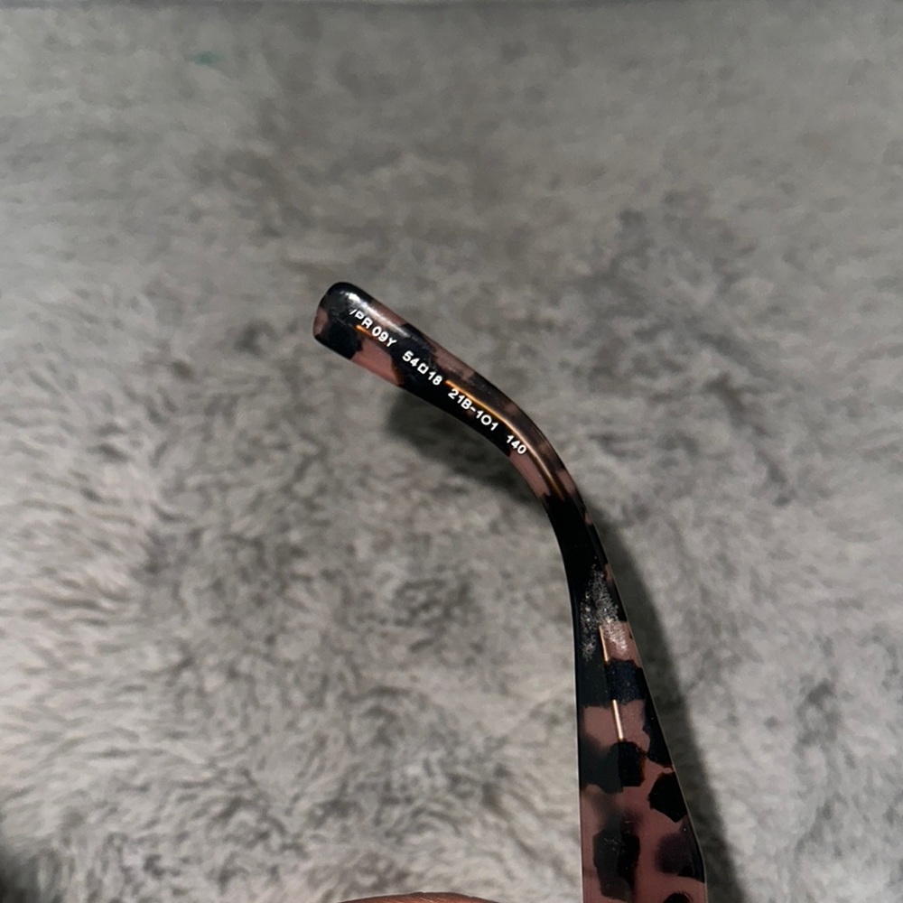 Prada Women's Black and Pink Tortoise Shell Glasses - Picture 5 of 7